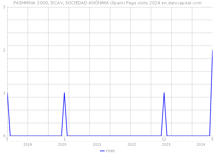 PASHMINA 2000, SICAV, SOCIEDAD ANÓNIMA (Spain) Page visits 2024 