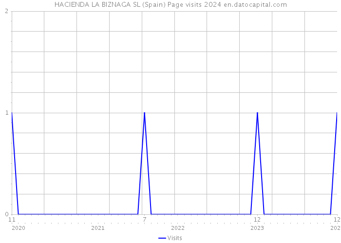 HACIENDA LA BIZNAGA SL (Spain) Page visits 2024 