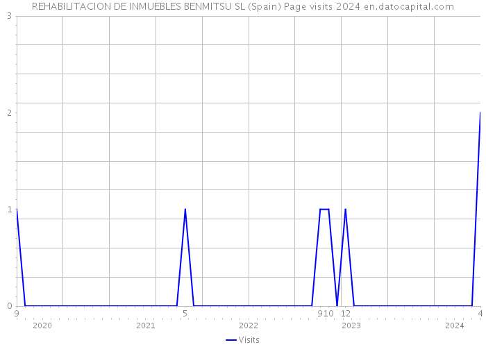 REHABILITACION DE INMUEBLES BENMITSU SL (Spain) Page visits 2024 