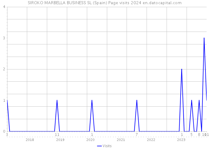SIROKO MARBELLA BUSINESS SL (Spain) Page visits 2024 