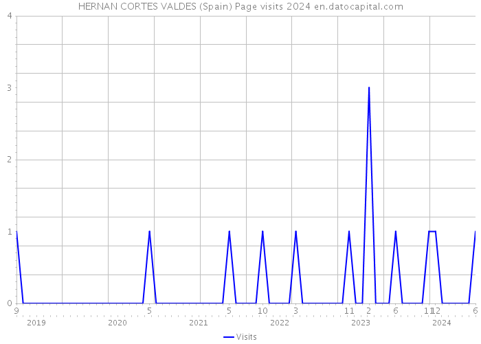 HERNAN CORTES VALDES (Spain) Page visits 2024 