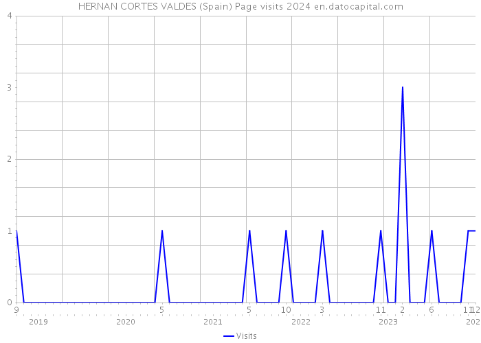 HERNAN CORTES VALDES (Spain) Page visits 2024 