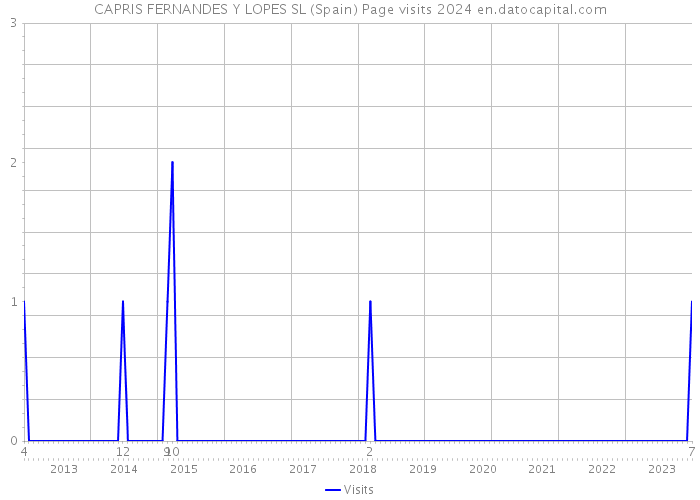 CAPRIS FERNANDES Y LOPES SL (Spain) Page visits 2024 
