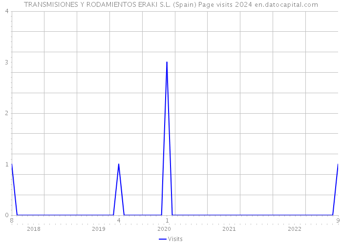 TRANSMISIONES Y RODAMIENTOS ERAKI S.L. (Spain) Page visits 2024 