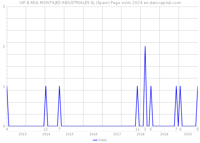 VIP & MUL MONTAJES INDUSTRIALES SL (Spain) Page visits 2024 