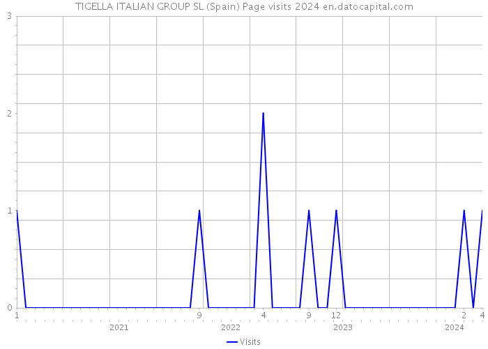 TIGELLA ITALIAN GROUP SL (Spain) Page visits 2024 