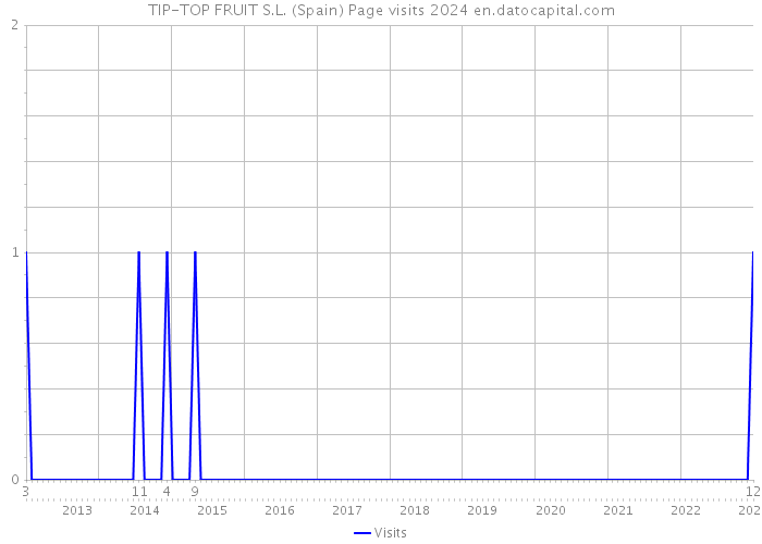 TIP-TOP FRUIT S.L. (Spain) Page visits 2024 