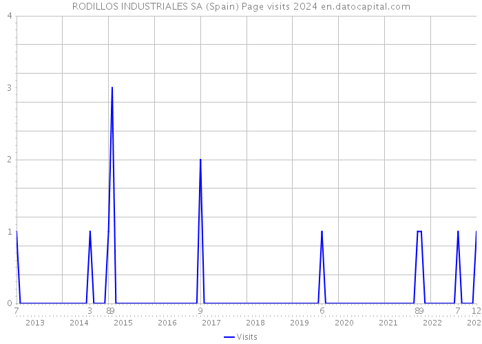 RODILLOS INDUSTRIALES SA (Spain) Page visits 2024 
