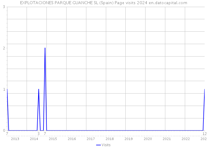 EXPLOTACIONES PARQUE GUANCHE SL (Spain) Page visits 2024 