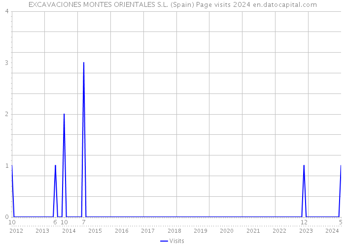 EXCAVACIONES MONTES ORIENTALES S.L. (Spain) Page visits 2024 
