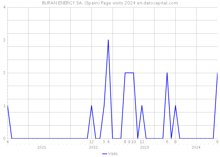 BURAN ENERGY SA. (Spain) Page visits 2024 