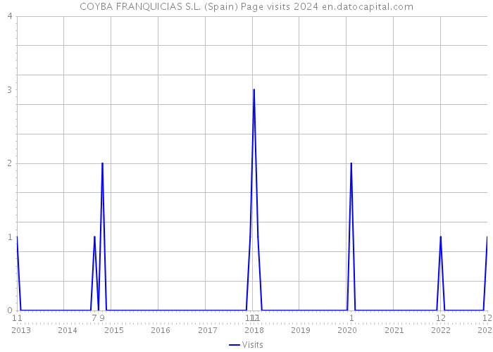 COYBA FRANQUICIAS S.L. (Spain) Page visits 2024 