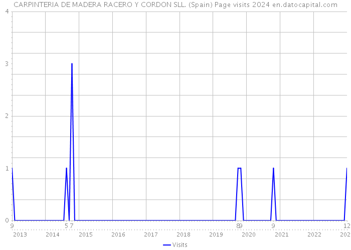 CARPINTERIA DE MADERA RACERO Y CORDON SLL. (Spain) Page visits 2024 