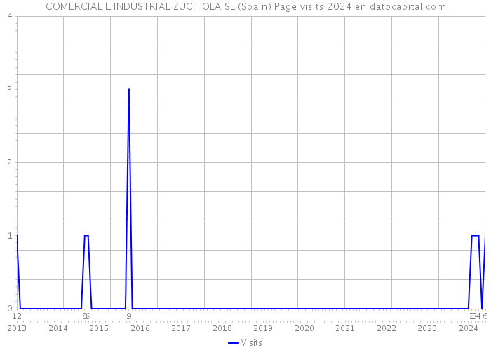 COMERCIAL E INDUSTRIAL ZUCITOLA SL (Spain) Page visits 2024 