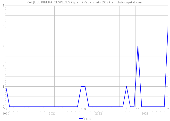 RAQUEL RIBERA CESPEDES (Spain) Page visits 2024 
