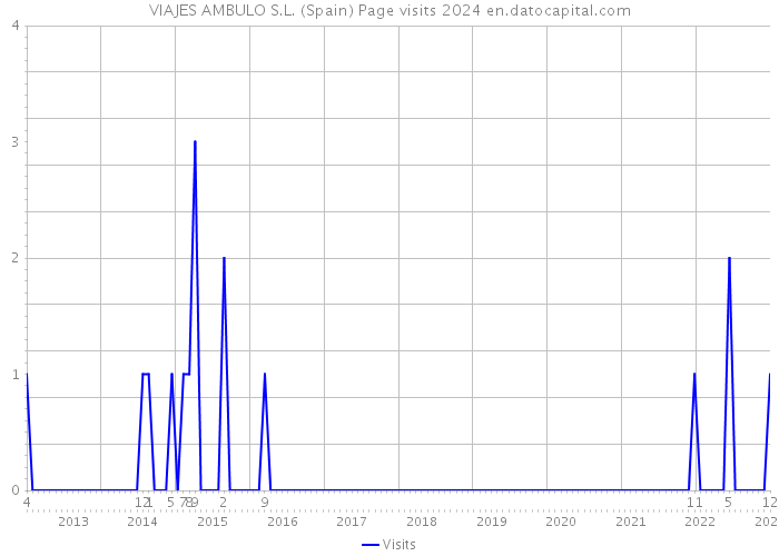 VIAJES AMBULO S.L. (Spain) Page visits 2024 