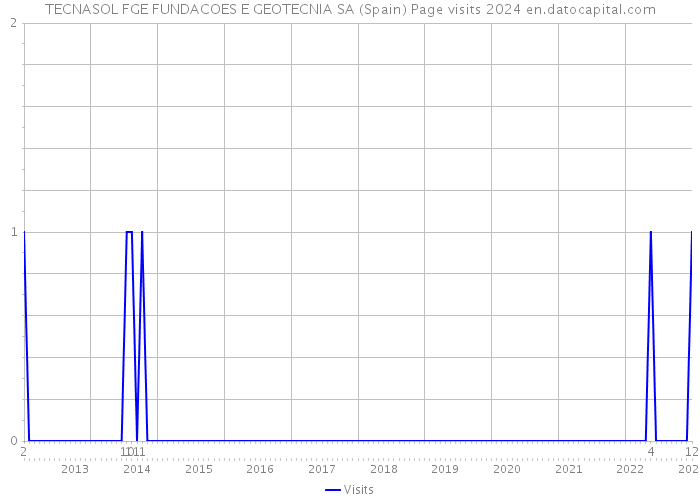 TECNASOL FGE FUNDACOES E GEOTECNIA SA (Spain) Page visits 2024 