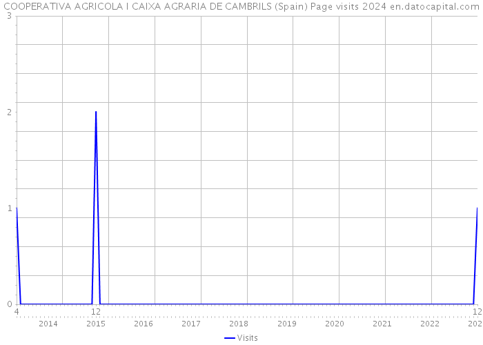 COOPERATIVA AGRICOLA I CAIXA AGRARIA DE CAMBRILS (Spain) Page visits 2024 