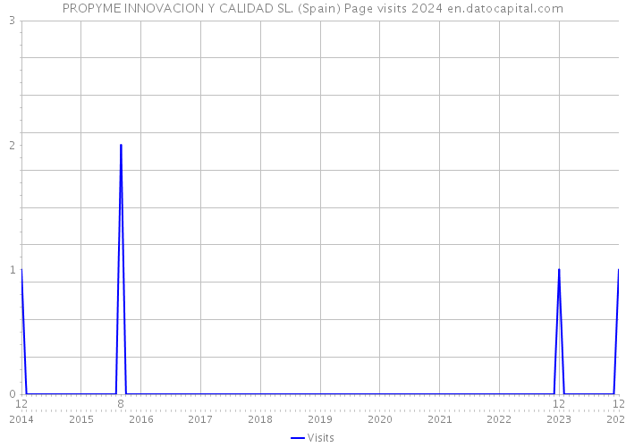 PROPYME INNOVACION Y CALIDAD SL. (Spain) Page visits 2024 