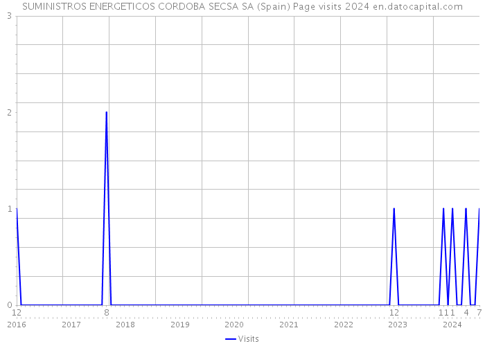 SUMINISTROS ENERGETICOS CORDOBA SECSA SA (Spain) Page visits 2024 
