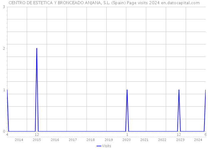 CENTRO DE ESTETICA Y BRONCEADO ANJANA, S.L. (Spain) Page visits 2024 