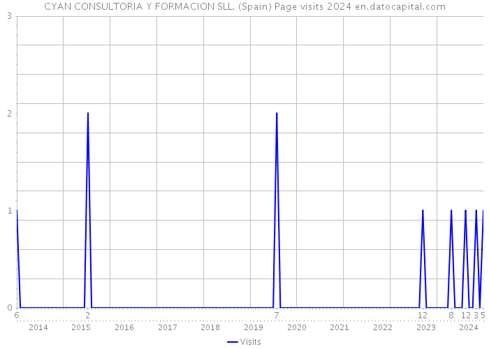 CYAN CONSULTORIA Y FORMACION SLL. (Spain) Page visits 2024 