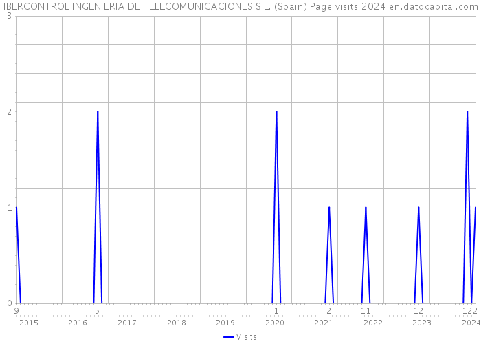 IBERCONTROL INGENIERIA DE TELECOMUNICACIONES S.L. (Spain) Page visits 2024 