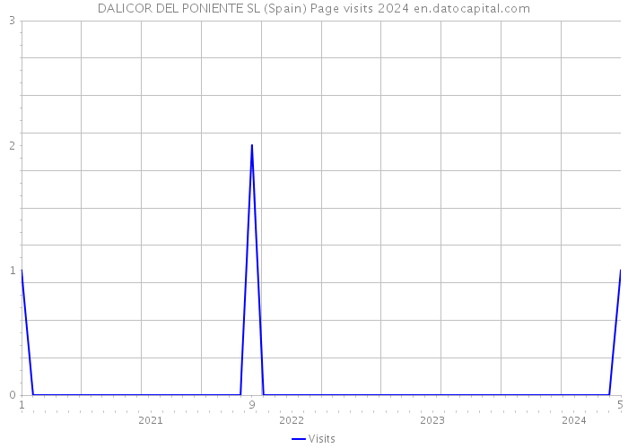 DALICOR DEL PONIENTE SL (Spain) Page visits 2024 