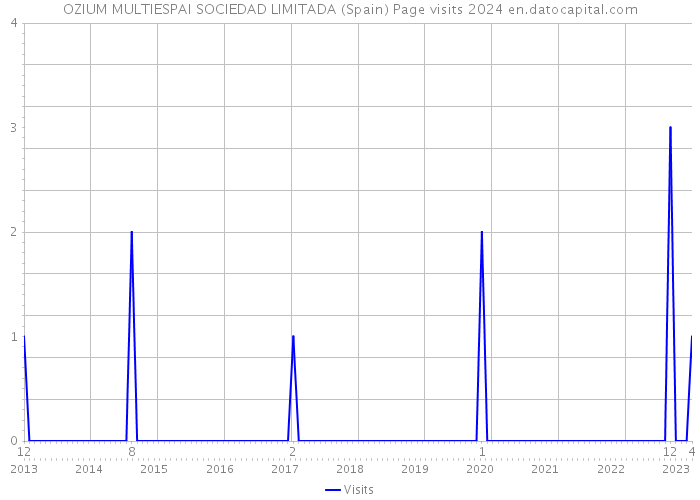 OZIUM MULTIESPAI SOCIEDAD LIMITADA (Spain) Page visits 2024 