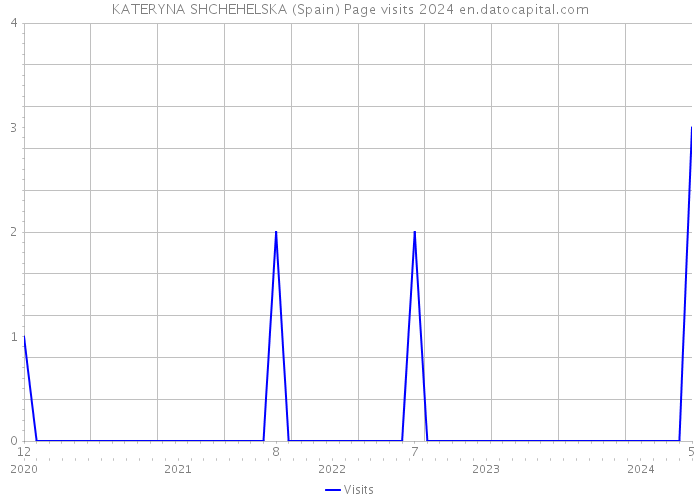 KATERYNA SHCHEHELSKA (Spain) Page visits 2024 