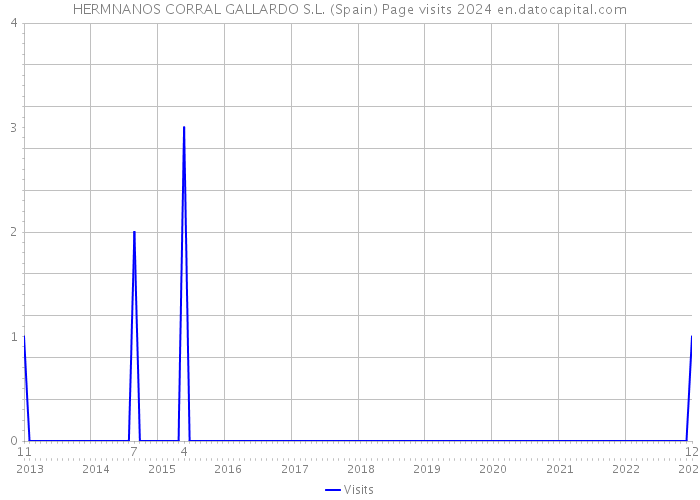 HERMNANOS CORRAL GALLARDO S.L. (Spain) Page visits 2024 