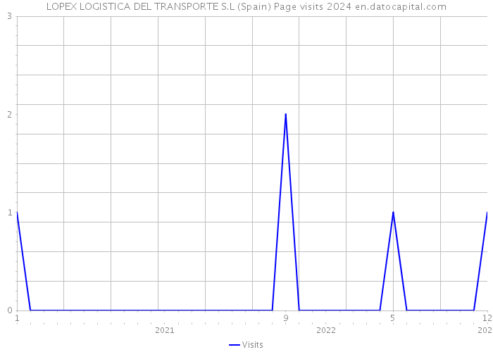 LOPEX LOGISTICA DEL TRANSPORTE S.L (Spain) Page visits 2024 