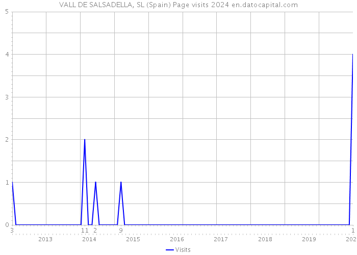 VALL DE SALSADELLA, SL (Spain) Page visits 2024 