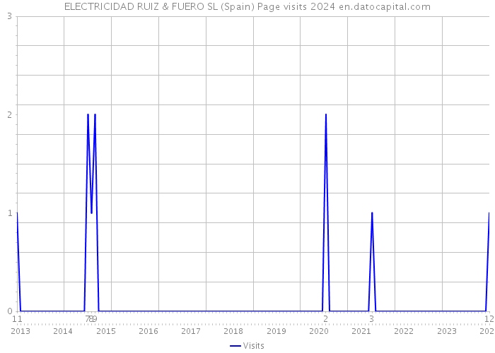 ELECTRICIDAD RUIZ & FUERO SL (Spain) Page visits 2024 