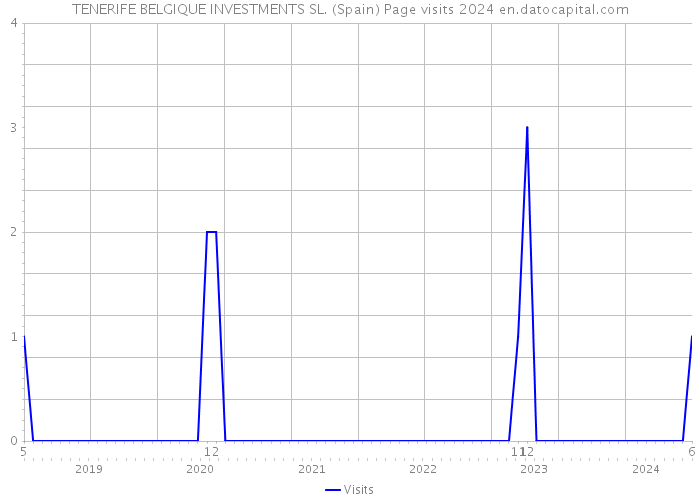 TENERIFE BELGIQUE INVESTMENTS SL. (Spain) Page visits 2024 