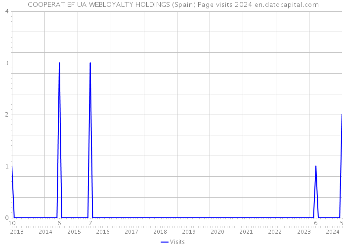 COOPERATIEF UA WEBLOYALTY HOLDINGS (Spain) Page visits 2024 