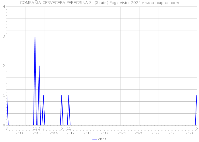 COMPAÑIA CERVECERA PEREGRINA SL (Spain) Page visits 2024 