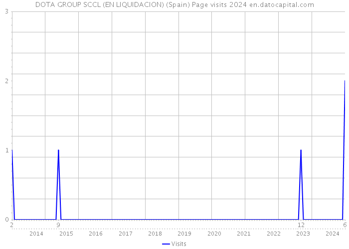 DOTA GROUP SCCL (EN LIQUIDACION) (Spain) Page visits 2024 