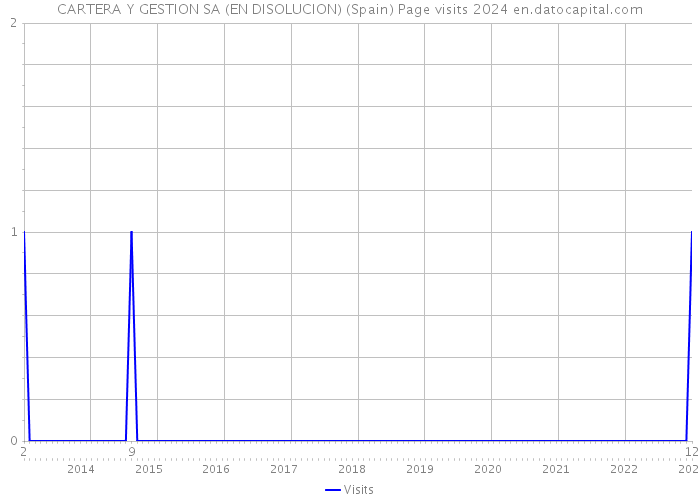 CARTERA Y GESTION SA (EN DISOLUCION) (Spain) Page visits 2024 