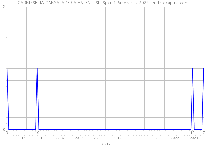 CARNISSERIA CANSALADERIA VALENTI SL (Spain) Page visits 2024 