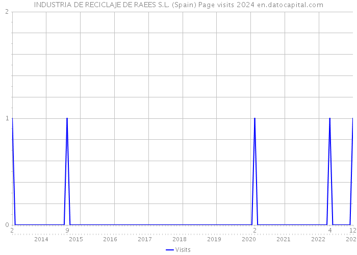 INDUSTRIA DE RECICLAJE DE RAEES S.L. (Spain) Page visits 2024 