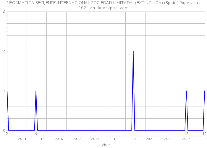 INFORMATICA BEGIJENSE INTERNACIONAL SOCIEDAD LIMITADA. (EXTINGUIDA) (Spain) Page visits 2024 