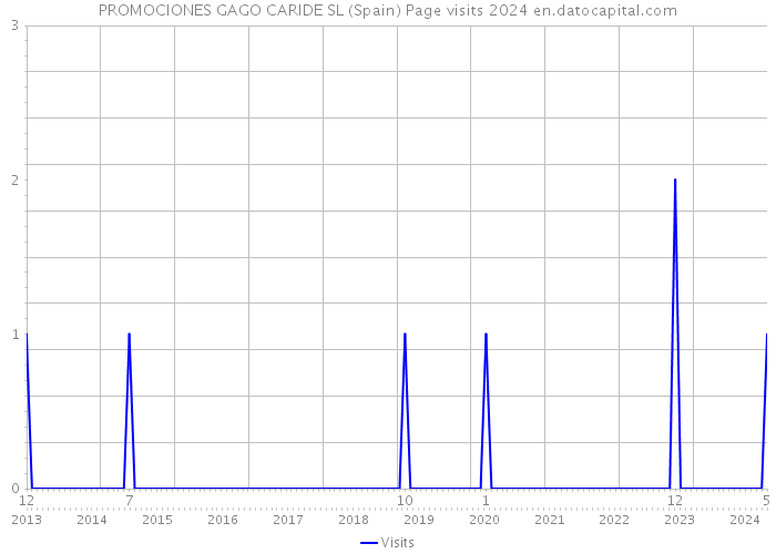 PROMOCIONES GAGO CARIDE SL (Spain) Page visits 2024 