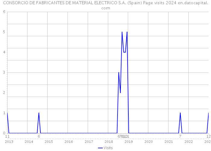 CONSORCIO DE FABRICANTES DE MATERIAL ELECTRICO S.A. (Spain) Page visits 2024 