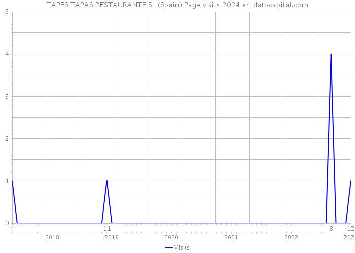 TAPES TAPAS RESTAURANTE SL (Spain) Page visits 2024 
