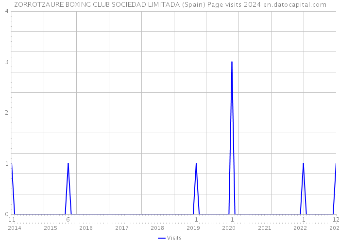 ZORROTZAURE BOXING CLUB SOCIEDAD LIMITADA (Spain) Page visits 2024 