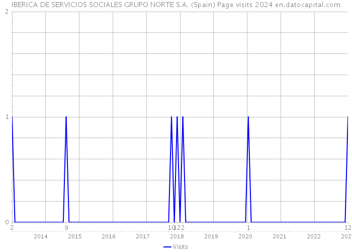 IBERICA DE SERVICIOS SOCIALES GRUPO NORTE S.A. (Spain) Page visits 2024 