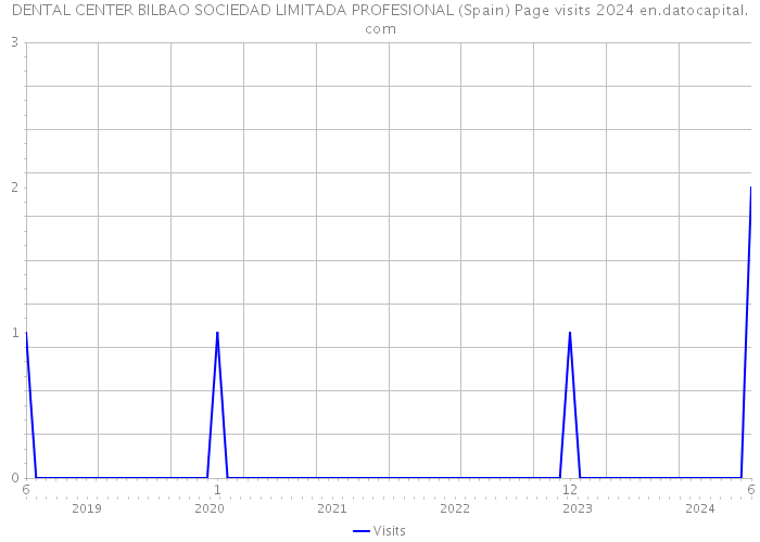 DENTAL CENTER BILBAO SOCIEDAD LIMITADA PROFESIONAL (Spain) Page visits 2024 