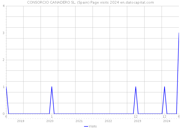 CONSORCIO GANADERO SL. (Spain) Page visits 2024 