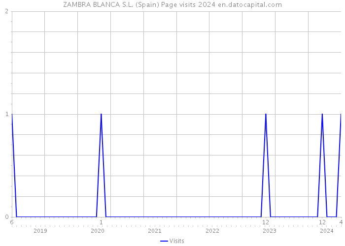 ZAMBRA BLANCA S.L. (Spain) Page visits 2024 